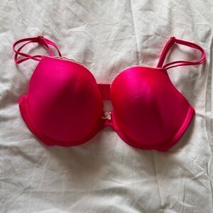 Victoria's Secret Hot Pink Bra with White Trim